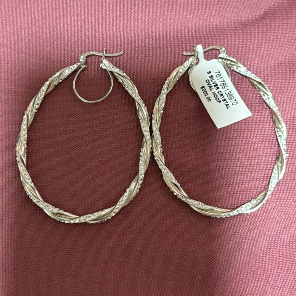 Sterling silver hoop earrings